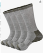 Men's Merino Wool Moisture Wicking Outdoor Hiking Heavy Duty Work Cushion Crew Socks