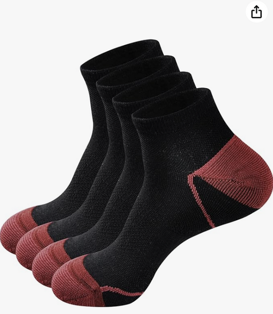 Light Weight Merino Wool Athletic Running Socks for Men and Women 4 Pairs