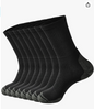 Men's Work Boots Athletic Running Crew Socks, Dry-Tech Moisture Wicking Heavy Cushion 8 Pairs