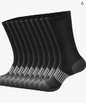 Men's Cotton Athletic Sport Crew Boot Socks Multipack, Moisture Control Extra Heavy Cushion Reinforced Toe and Heel