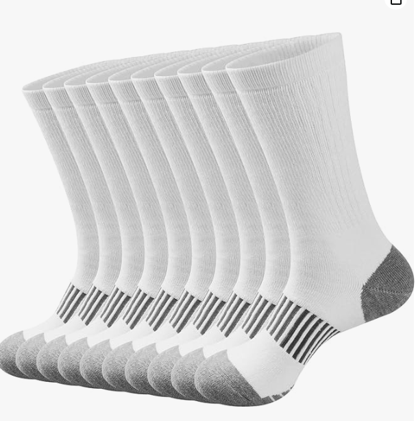 Men's Cotton Athletic Sport Crew Boot Socks Multipack, Moisture Control Extra Heavy Cushion Reinforced Toe and Heel