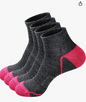 Women's No Show Merino Wool Running Golf Athletic Socks 4 Pairs